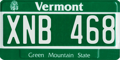 VT license plate XNB468