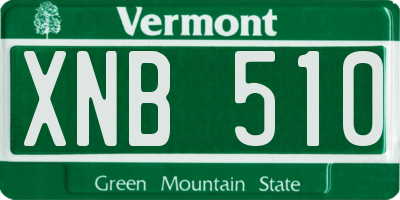 VT license plate XNB510
