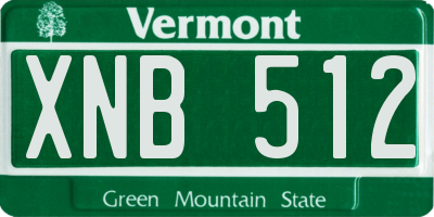 VT license plate XNB512