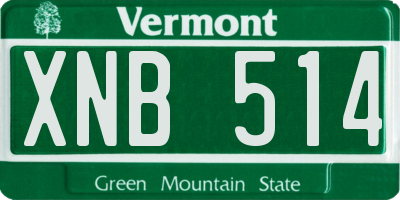 VT license plate XNB514