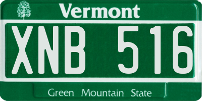 VT license plate XNB516