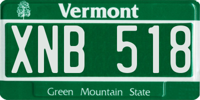 VT license plate XNB518