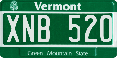 VT license plate XNB520