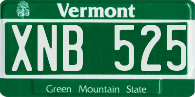 VT license plate XNB525