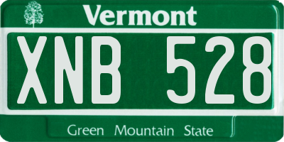 VT license plate XNB528