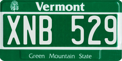 VT license plate XNB529