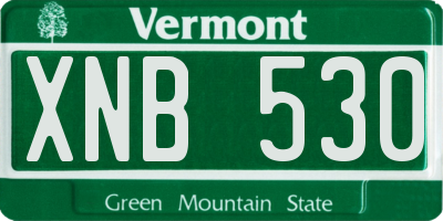 VT license plate XNB530