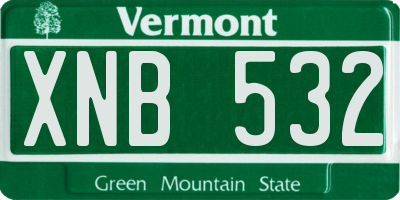 VT license plate XNB532
