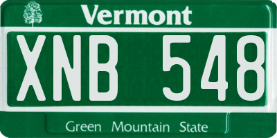 VT license plate XNB548