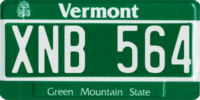 VT license plate XNB564