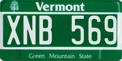 VT license plate XNB569