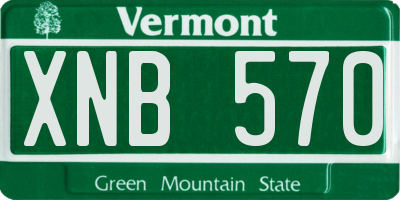 VT license plate XNB570