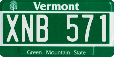 VT license plate XNB571