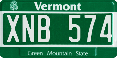VT license plate XNB574