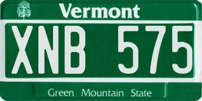 VT license plate XNB575