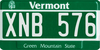 VT license plate XNB576