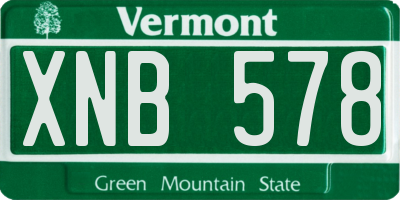 VT license plate XNB578