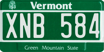 VT license plate XNB584