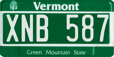 VT license plate XNB587