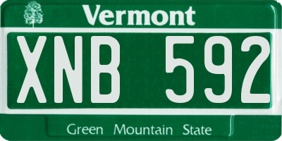 VT license plate XNB592