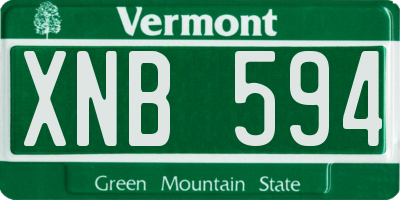 VT license plate XNB594