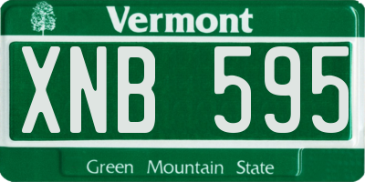 VT license plate XNB595