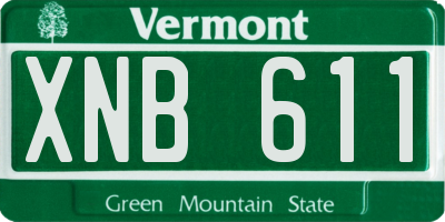 VT license plate XNB611