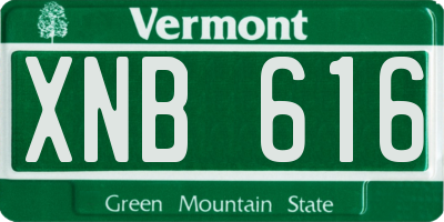 VT license plate XNB616