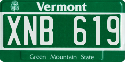 VT license plate XNB619