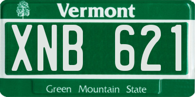 VT license plate XNB621