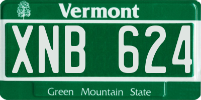 VT license plate XNB624