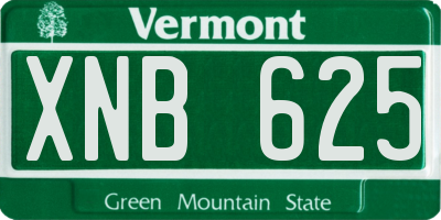 VT license plate XNB625
