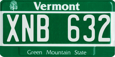 VT license plate XNB632