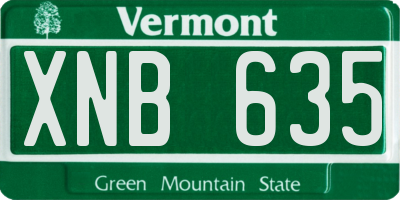 VT license plate XNB635