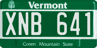 VT license plate XNB641