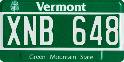 VT license plate XNB648