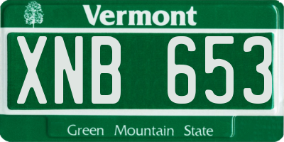 VT license plate XNB653