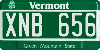 VT license plate XNB656
