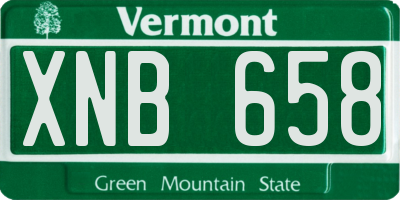 VT license plate XNB658