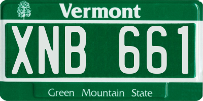 VT license plate XNB661