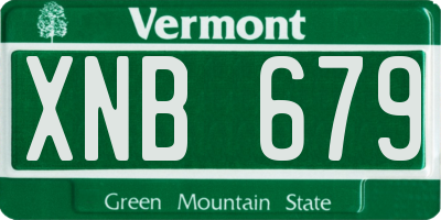 VT license plate XNB679