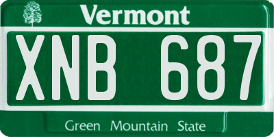 VT license plate XNB687