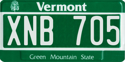 VT license plate XNB705