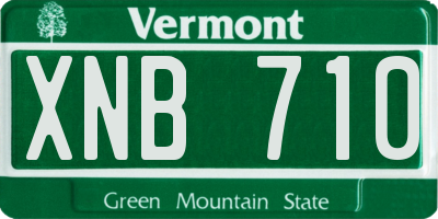 VT license plate XNB710