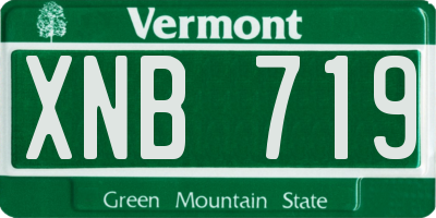 VT license plate XNB719