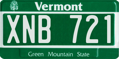 VT license plate XNB721