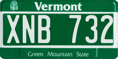 VT license plate XNB732