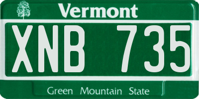 VT license plate XNB735