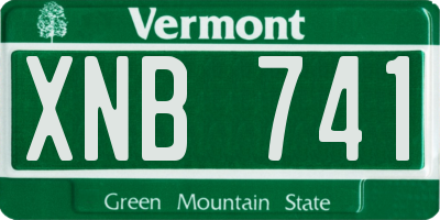 VT license plate XNB741