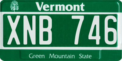 VT license plate XNB746